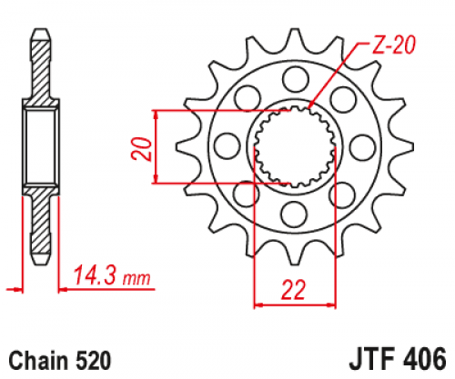 JT Sprockets JTF406