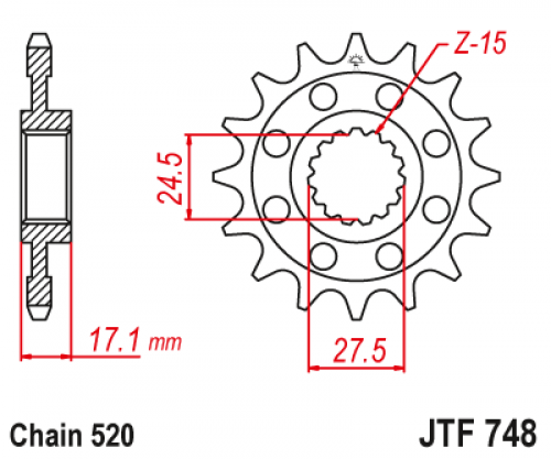 JT Sprockets JTF748