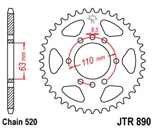 JT Sprockets JTR890